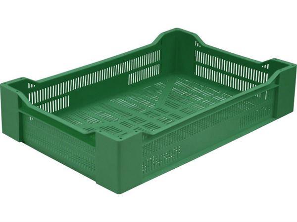 Ящик п/э ягодный 600х400х135 зеленый (арт.119)